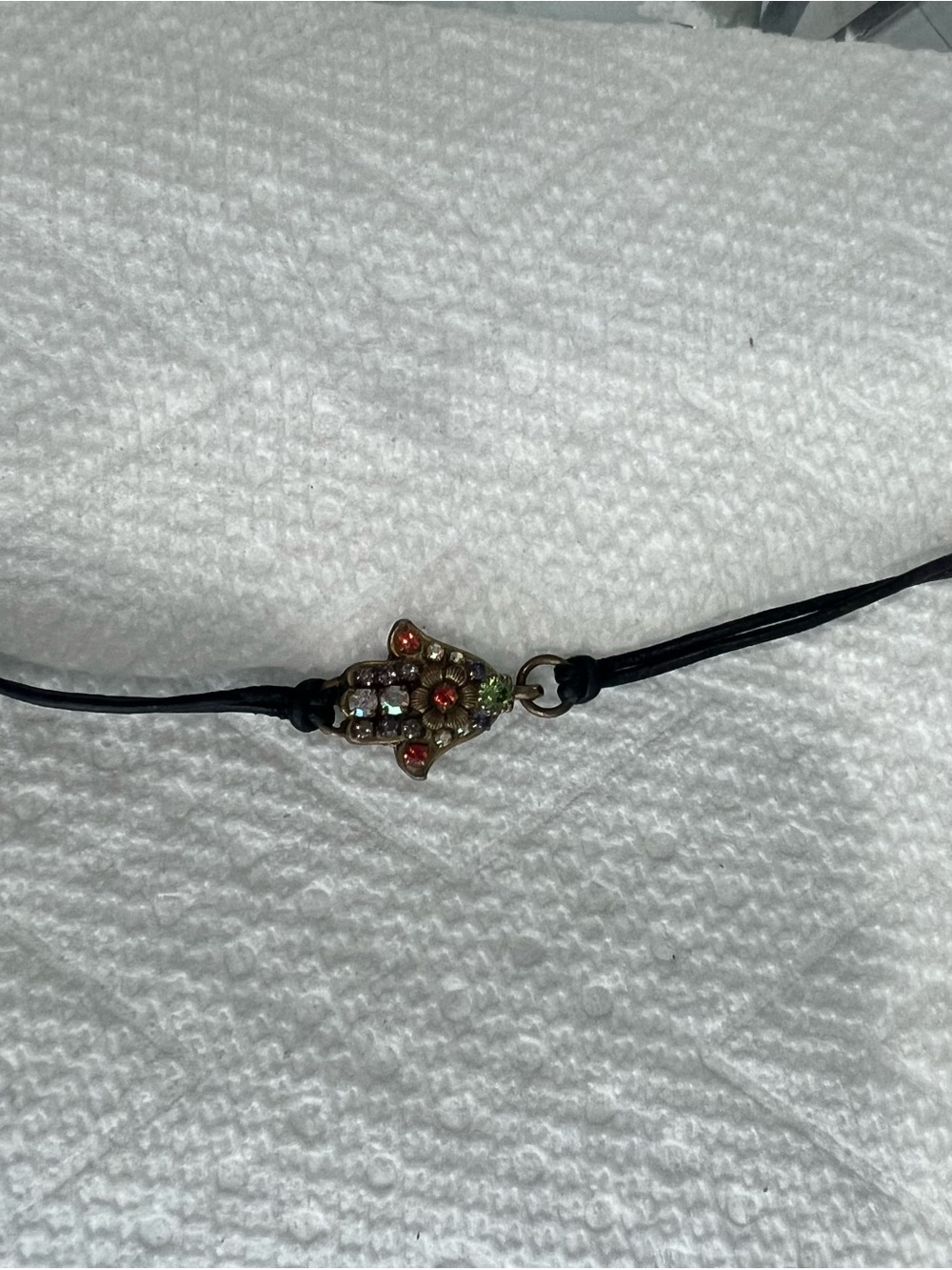 Multicolor Hamsa Charm Leather Bracelet